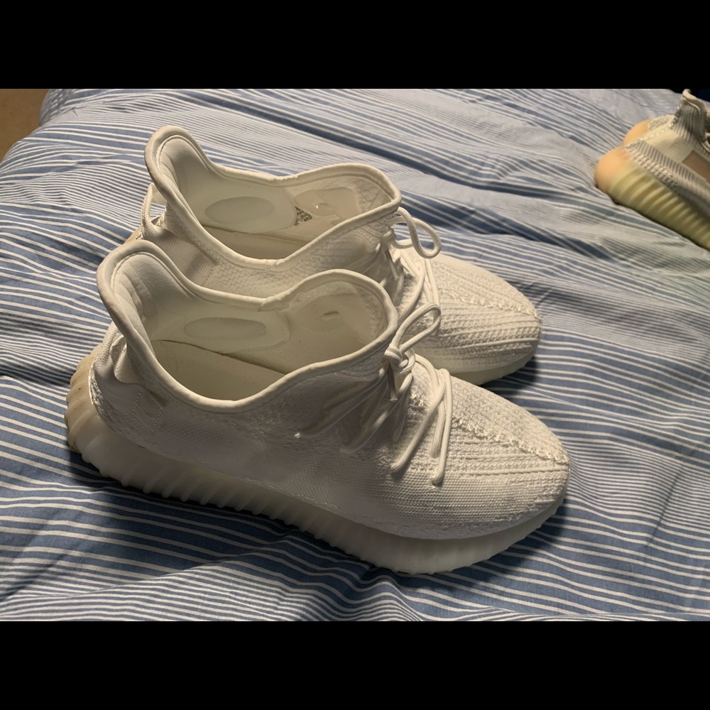All White Yeezy 350 Boost